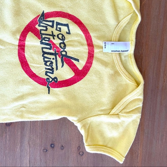 AMERICAN APPAREL | Good Intentions Yellow Onesie - Picture 7 of 7